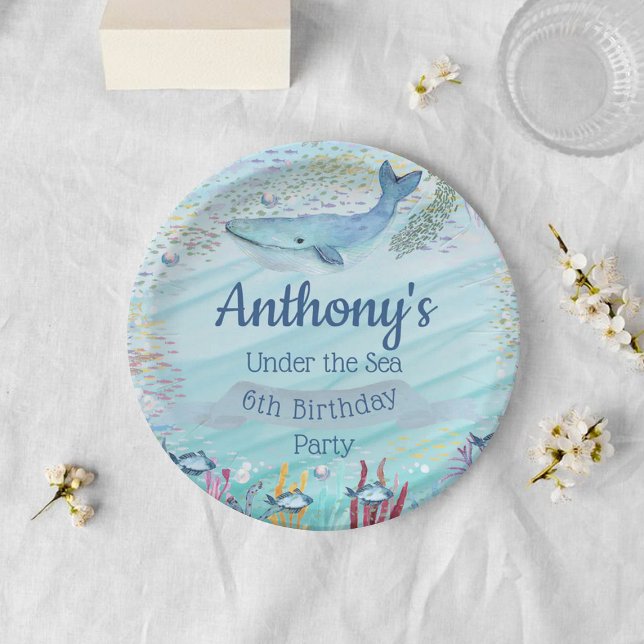 Under The Sea Any Age Birthday Paper Plates (Creator Uploaded)