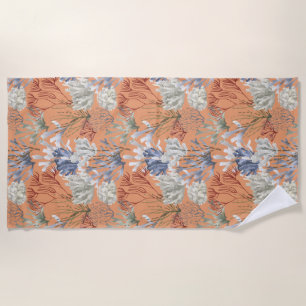 Under the Sea Apricot Corals Beach Towel