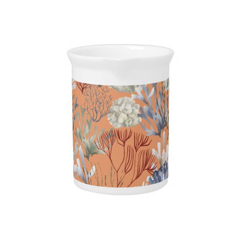 Under the Sea Apricot Corals Beverage Pitcher