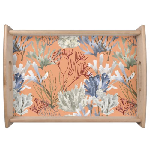 Under the Sea Apricot Corals Serving Tray