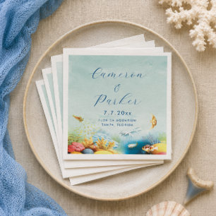 Under the Sea Aquarium Wedding Coral Reef Napkins