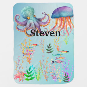 under the sea baby blanket