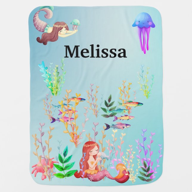 under the sea baby blanket (Front)