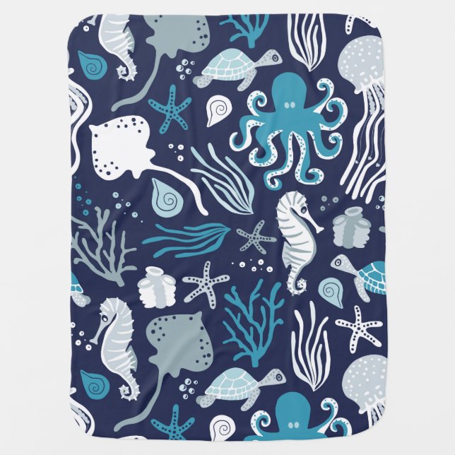 Under the Sea Baby Blanket (Front)
