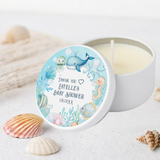 Under the Sea Baby boy Shower Mini Candle Favors