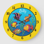 Under The Sea Baby Boys Room Nursery Large Clock at Zazzle