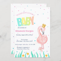 Under The Sea,Baby Flamingo Baby Shower Invitation