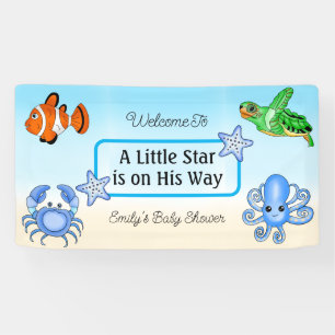 Under the Sea   Baby Sea Creatures Baby Shower Banner