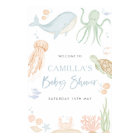 Under The Sea Baby Shower 24x36" Welcome Sign