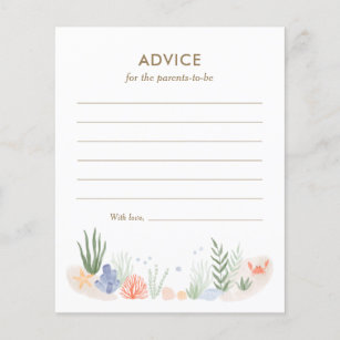 Under the Sea Baby Shower Advice Card