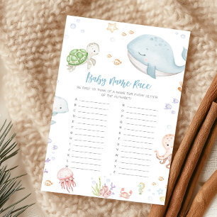 Under The Sea Baby Shower Baby Name Race Game