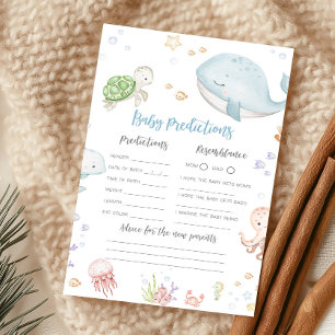 Under The Sea Baby Shower Baby Predictions Game