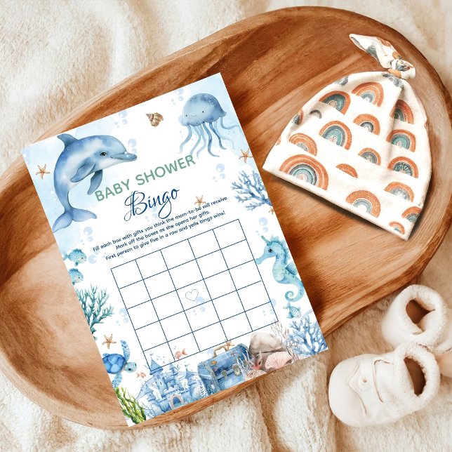 Under the sea Baby shower bingo baby shower game  (Creator Uploaded)