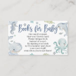 Under The Sea Baby Shower Book Card For A Boy at Zazzle