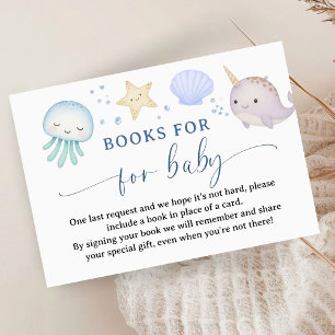 Under The Sea Baby Shower Book For Baby Enclosure Card