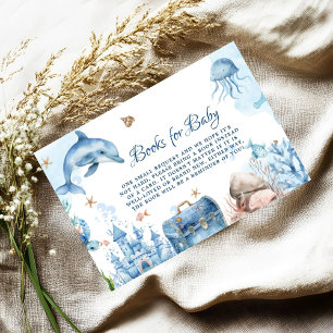 Under the sea Baby Shower Book Request  Enclosure Card