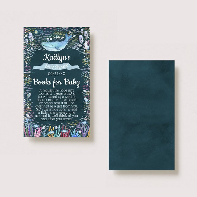 Under The Sea Baby Shower Book Request Enclosure Card (Creator Uploaded)