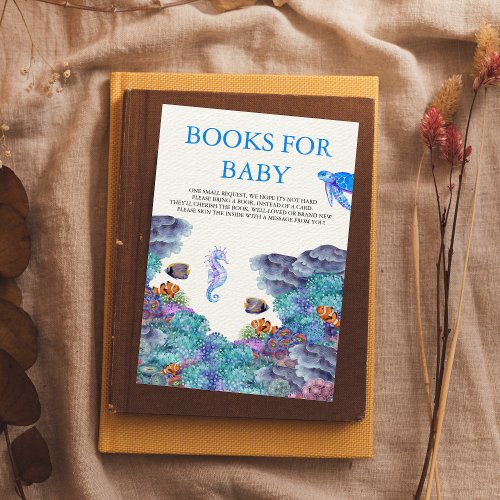 Under the Sea Baby Shower Books For Baby Enclosure Card