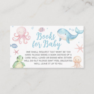 Under the Sea Baby Shower Books for baby Enclosure Card