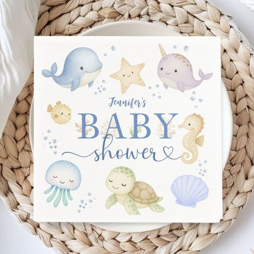 Under The Sea Baby Shower Boy Ocean Paper