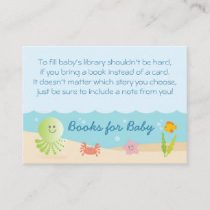 Under the Sea Baby Shower Bring a Book Card