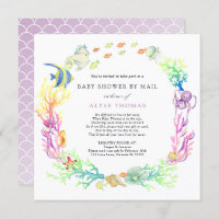 Under The Sea Baby Shower By Mail Invitation