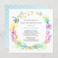 Under The Sea Baby Shower By Mail Invitation