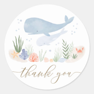 Under the Sea Baby Shower Classic Round Sticker