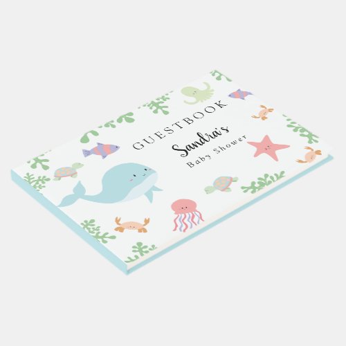 Under the Sea Baby Shower Cute Custom Pastel Guest Book