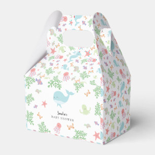 Under the Sea Baby Shower Cute Pastel Thank you Favor Boxes