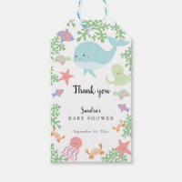 Under the Sea Baby Shower Cute Pastel Thank you Gift Tags