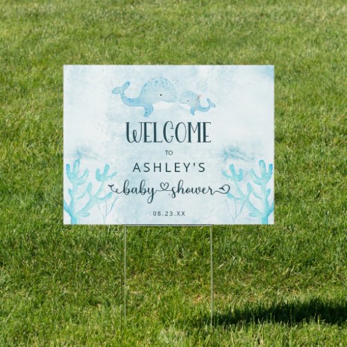 Under the Sea Baby Shower Cute Welcome Sign