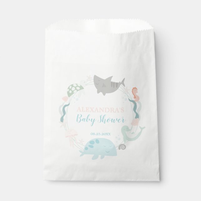Under The Sea Baby Shower Favor Bag (Front)
