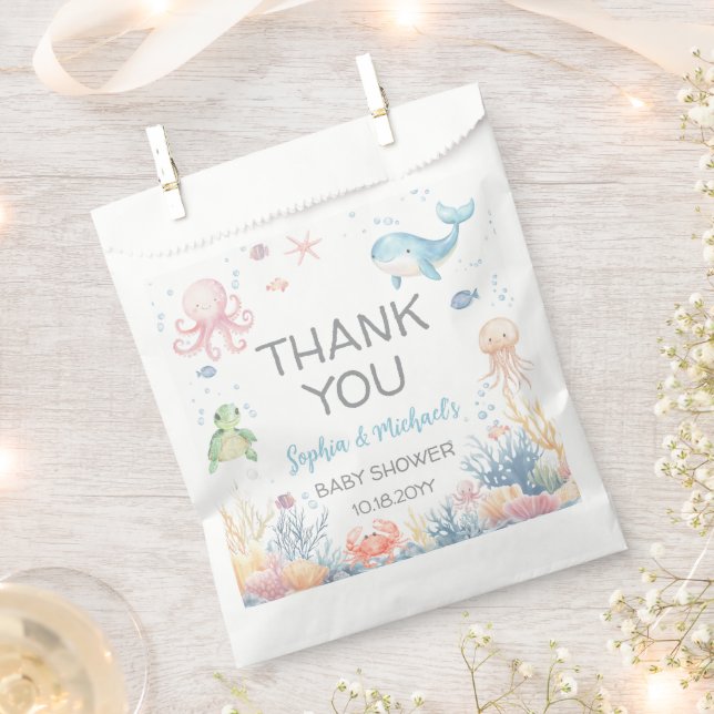 Under the Sea Baby Shower Favor Bag (Clipped)