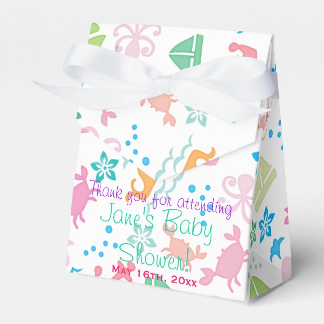 Under The Sea Baby Shower Favor Boxes (Front Side)