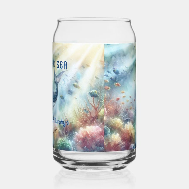 Under the Sea Baby Shower Favor Drinking Glass (Left)