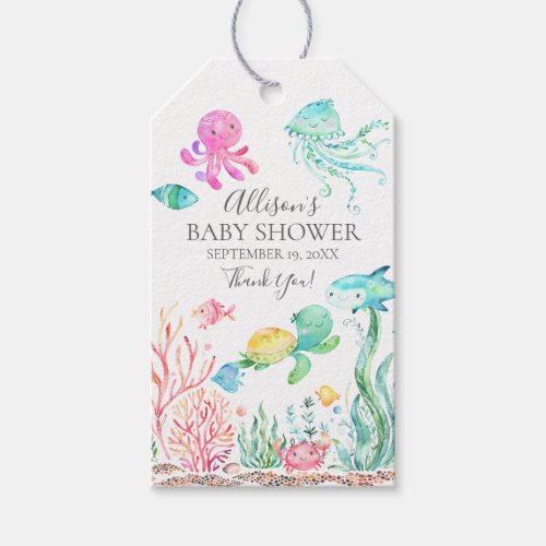 Under the Sea Baby Shower Favor Gift Tag