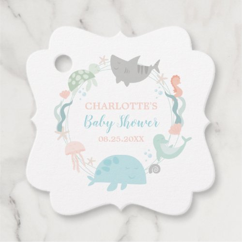 Under The Sea Baby Shower Favor Tags