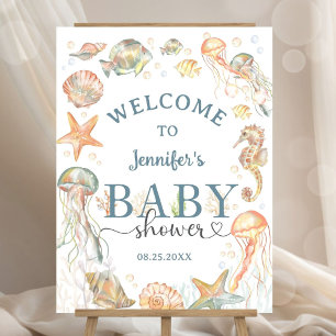 Under The Sea Baby Shower Gender Neutral Welcome Foam Board