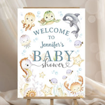 Under The Sea Baby Shower Gender Neutral Welcome