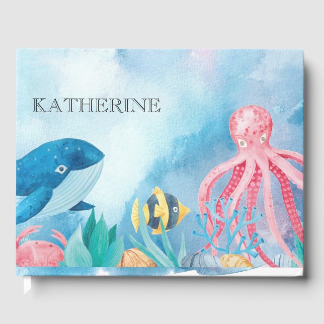 Under the Sea Baby Shower Guest Book (Front)