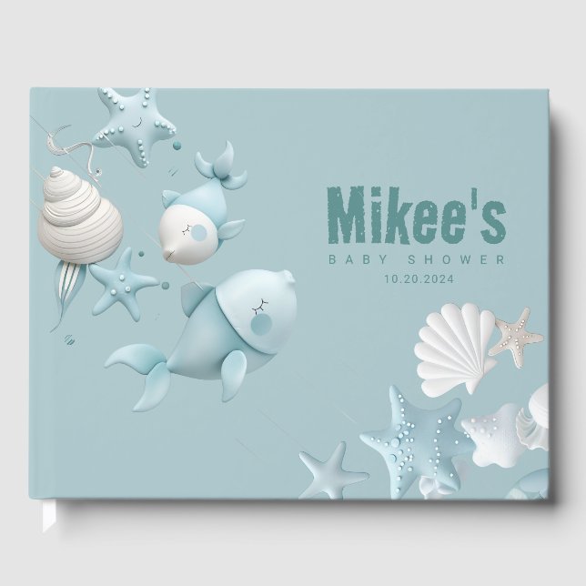 Under The Sea Baby Shower Guestbook (Front)