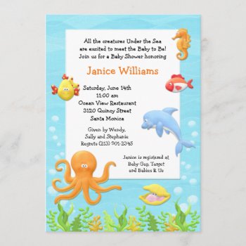 Under The Sea Baby Shower Invitation by eventfulcards at Zazzle