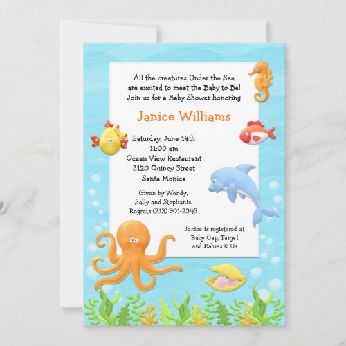 Under the Sea Baby Shower Invitation