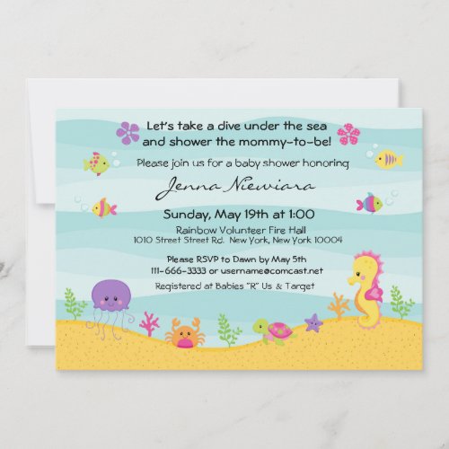 Under The Sea Baby Shower Invitation