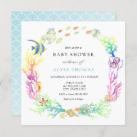 Under The Sea Baby Shower Invitation