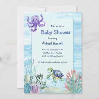Under the Sea Baby Shower Invitation
