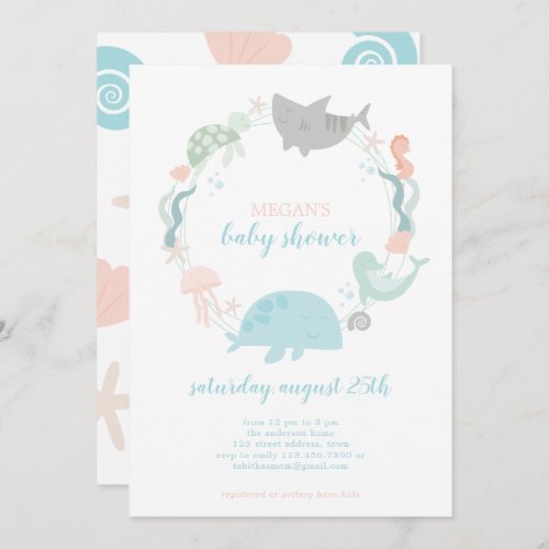 Under The Sea Baby Shower Invitation