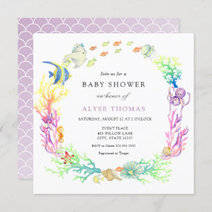 Under The Sea Baby Shower Invitation