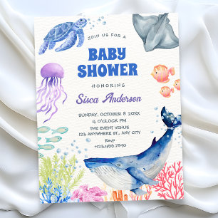 Under the sea baby shower invitation